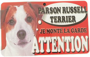 Plaque en métal Parson Russel Terrier