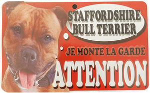 Plaque en métal Staffordshire Bull Terrier