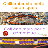 Collier ANTI TIQUE perles de céramique EM - Fermoir Stoppeur REF TOULOUSE