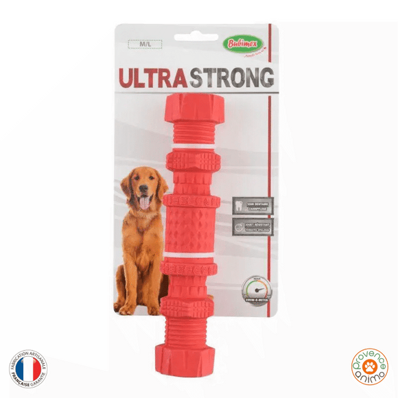 Stick rouge en caoutchouc pour chien - Bubimex