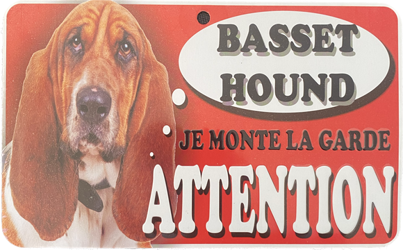 Plaque en métal Basset Hound