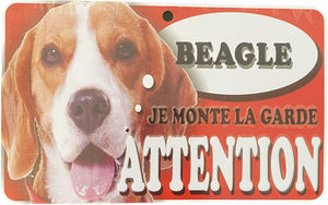 Plaque en métal Beagle