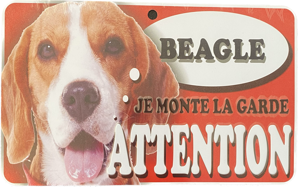 Plaque en métal Beagle