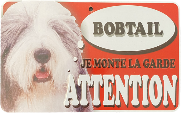 Plaque en métal Bobtail