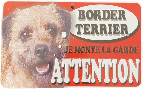 Plaque en métal Border Terrier