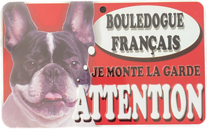 Plaque en métal Bouledogue Français