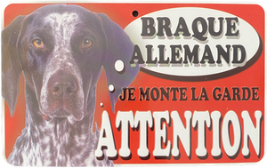 Plaque en métal Braque Allemand