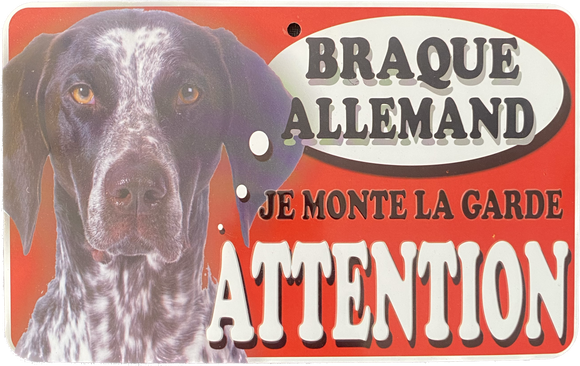 Plaque en métal Braque Allemand