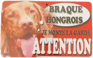 Plaque en métal Braque Hongrois