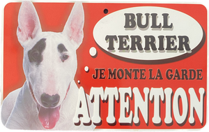 Plaque en métal Bull Terrier