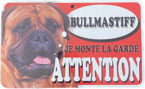 Plaque en métal Bullmastiff