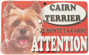 Plaque en métal Cairn Terrier