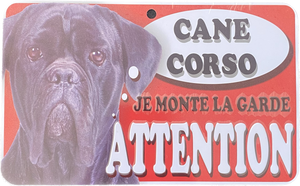 Plaque en métal Cane Corso