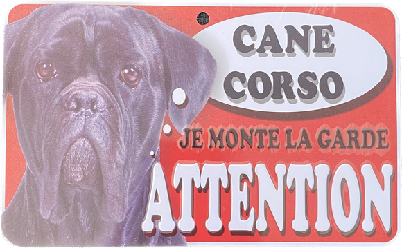 Plaque en métal Cane Corso