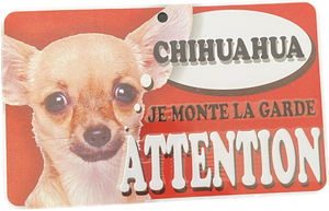 Plaque en métal Chihuahua