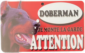 Plaque en métal Doberman
