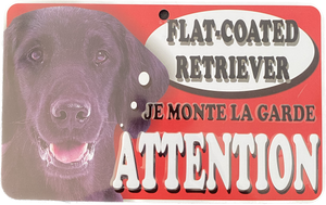 Plaque en métal Flat-Coated Retriever