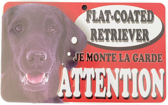 Plaque en métal Flat-Coated Retriever