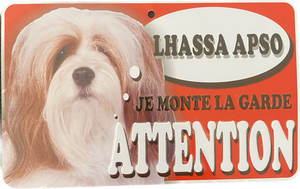 Plaque en métal Lhassa Apso