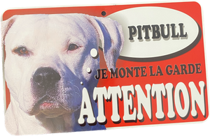 Plaque en métal Pitbull