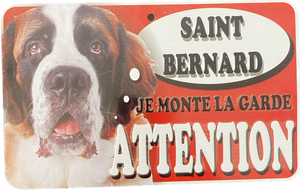 Plaque en métal Saint Bernard