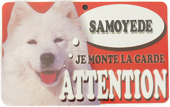Plaque en métal Samoyede