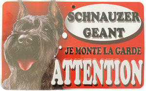 Plaque en métal Schnauzer Geant