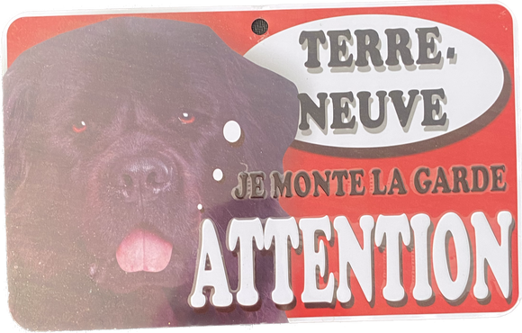 Plaque en métal Terre-Neuve