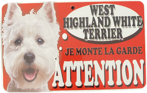 Plaque en métal West Highland White Terrier