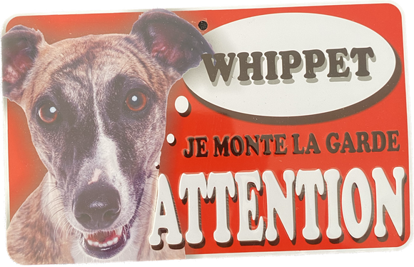 Plaque en métal Whippet