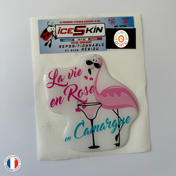 Sticker repositionnable - Flamant rose 3