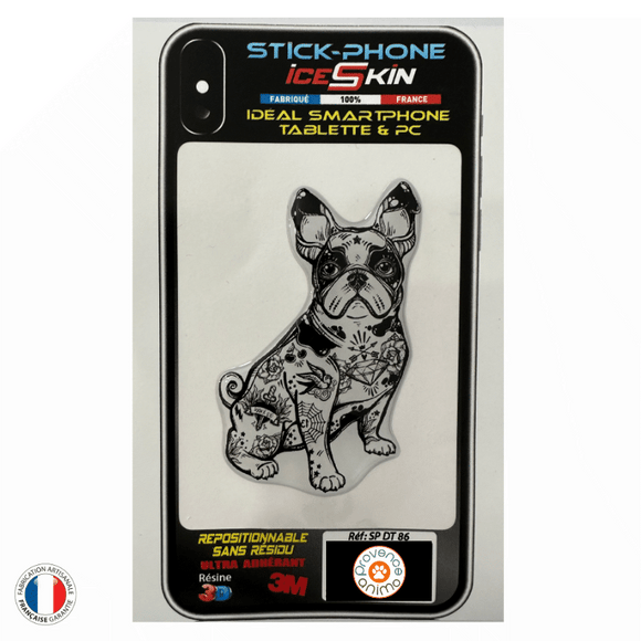 Sticker repositionnable pour téléphone - Bouledogue 1