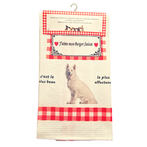 Torchon de cuisine CHIEN - BERGER BLANC SUISSE