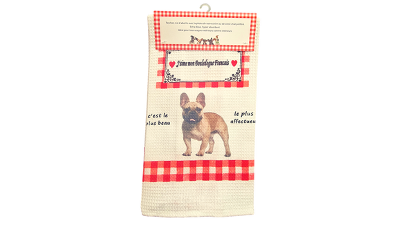 Torchon de cuisine CHIEN - BOULEDOGUE FRANCAIS