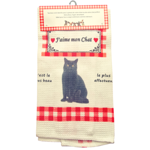 Torchon de cuisine CHAT NOIR
