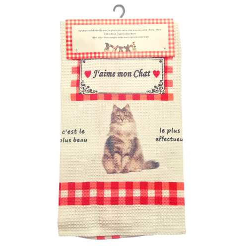 Torchon de cuisine CHAT POIL LONG
