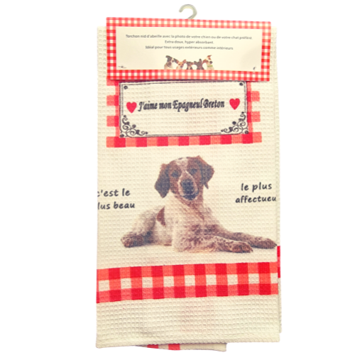 Torchon de cuisine CHIEN - EPAGNEUL BRETON