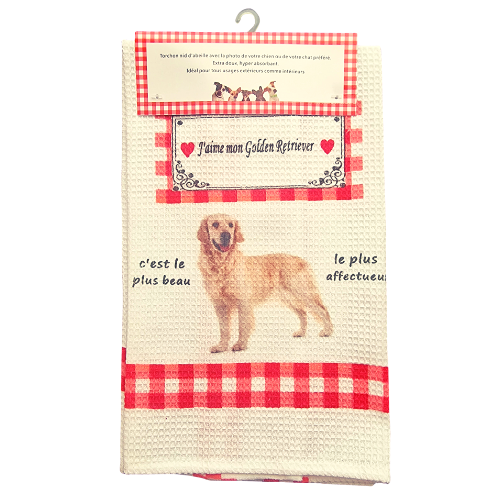 Torchon de cuisine CHIEN - GOLDEN RETRIEVER