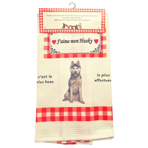 Torchon de cuisine CHIEN - HUSKY