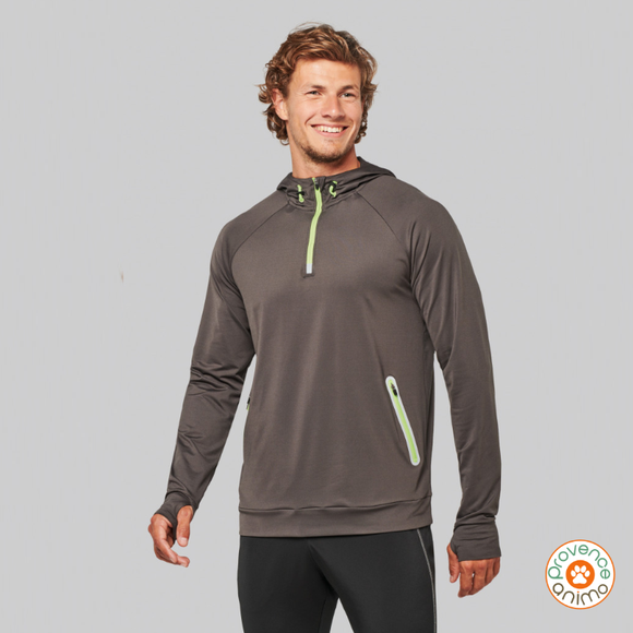 Sweat-shirt à capuche 1/4 zip sport unisexe - Proact