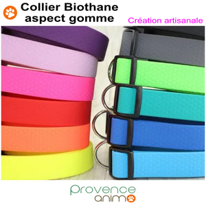 Collier pour chien aspect gomme - REF POITIERS - Coloris au choix