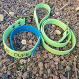 Collier pour chien bicolore BIOTHANE- A créer soi même ! REF PAU