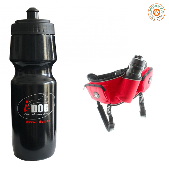 Gourde d'eau type bidon 700 ml - I-DOG