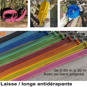Laisse - Longe ANTIDERAPANTE gomme - A  créer soi-même !