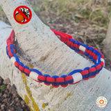 Collier ANTI TIQUE paracord/biothane - boucle chromée - REF GIBRALTAR