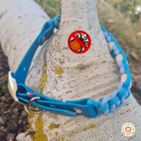 Collier ANTI TIQUE paracord/biothane - boucle chromée - REF GIBRALTAR