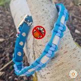Collier ANTI TIQUE paracord/biothane - boucle chromée - REF GIBRALTAR