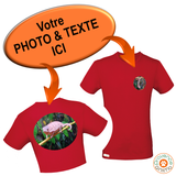 Tee shirt homme 150grs photo et texte au choix- A personnaliser