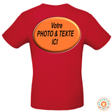 Tee shirt homme 150grs photo et texte au choix- A personnaliser