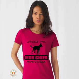 Tee shirt femme 190 grs - mon chien m'appelle
